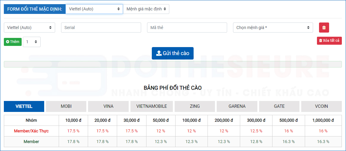 Web Đổi Thẻ Cào Thành Tiền Mặt tin dùng nhiều nhất 2023 - Ảnh 10